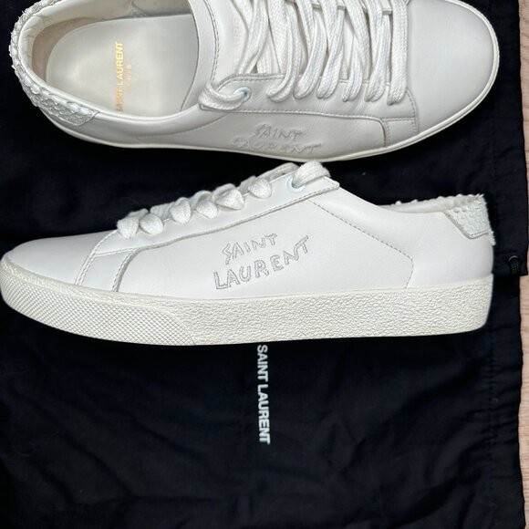 Saint Laurent Court Classic Python Low-Top 'White'| Womens: 38 - Picture 16 of 16